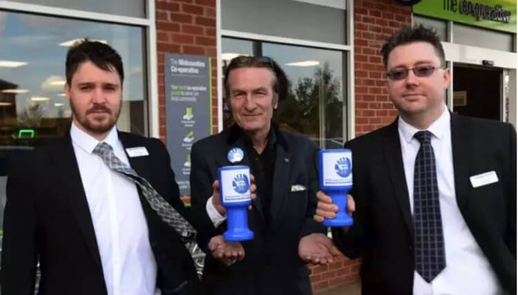 Banbury area Co-op stores are having Horton Hospital collecting tins. Mike Large, Ruscote Co-op manager (left) KTHG chair Keith Strangwood (centre) and Darren Bott, team manager, Hanwell Fields Co-op (right) with the new KTHG collection tins.